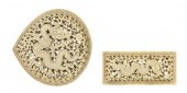 * Two Chinese Carved Ivory Pla