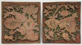 TWO CHINESE CARVED PANELSTwo p