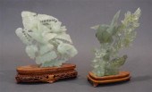 TWO CHINESE CARVED SERPENTINE