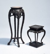 TWO CHINESE CARVED STANDSTwo C