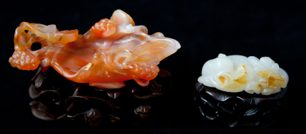 TWO CHINESE CARVINGS including a