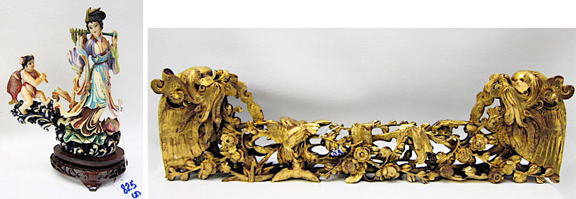 TWO CHINESE CARVINGS: the first