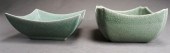 TWO CHINESE CELADON CRACKLE GL
