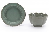 TWO CHINESE CELADON RU KILN ST