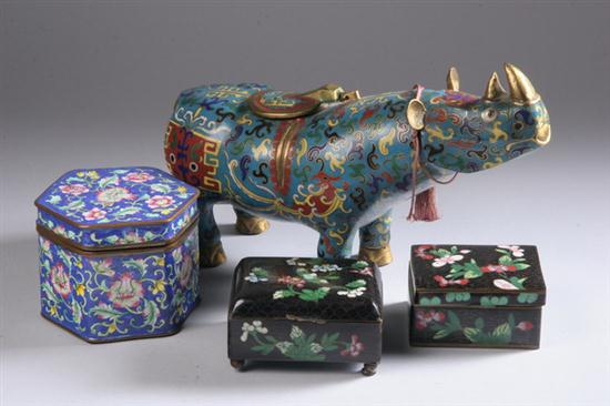 TWO CHINESE CLOISONN? BOXES.