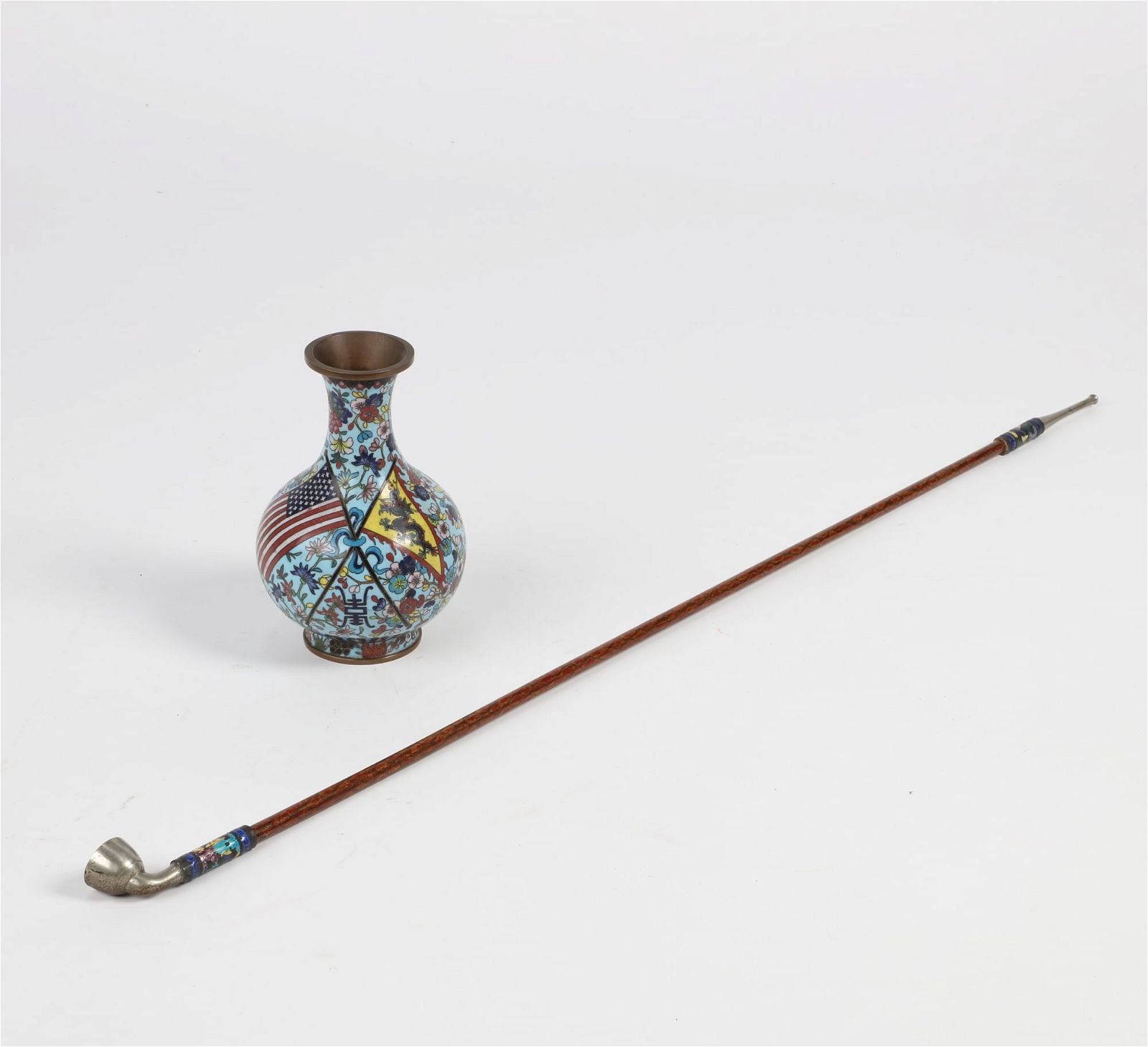 TWO CHINESE CLOISONNE