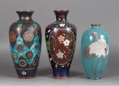 Two Chinese cloisonne vases an