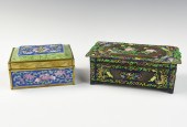 TWO CHINESE CLOSIONNE BOXES,QI