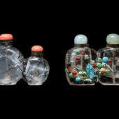 Two Chinese Crystal 'Double' S