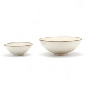 TWO CHINESE DING WARE BOWLS No
