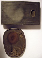 Two Chinese duan inkstones