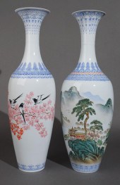 TWO CHINESE EGGSHELL PORCELAIN