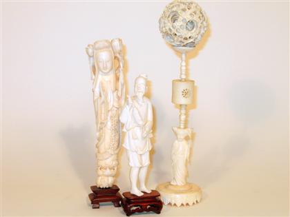 Two Chinese elephant ivory