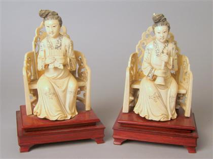 Two Chinese elephant ivory figures