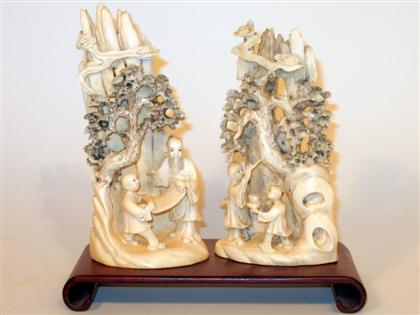 Two Chinese elephant or mammoth