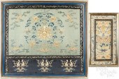TWO CHINESE EMBROIDERED PANELS