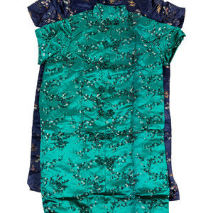 Two Chinese Embroidered Silk Lady's