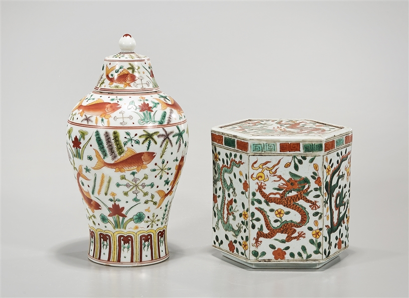 Two Chinese enamaled porcelain