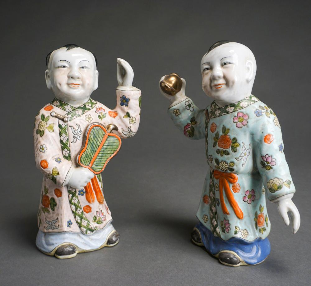 TWO CHINESE ENAMEL DECORATED