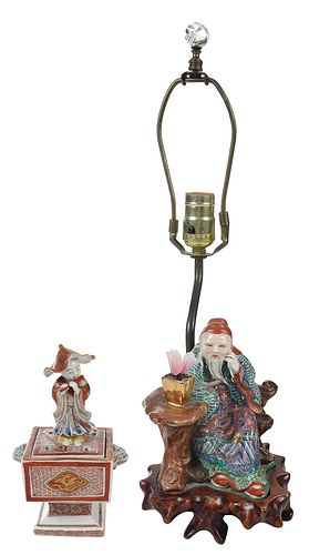 TWO CHINESE ENAMELED PORCELAIN