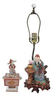 TWO CHINESE ENAMELED PORCELAIN