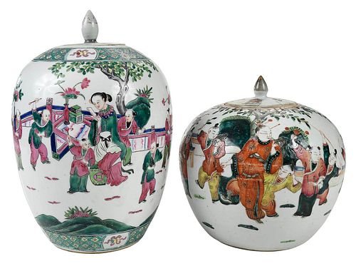 TWO CHINESE ENAMELED PORCELAIN
