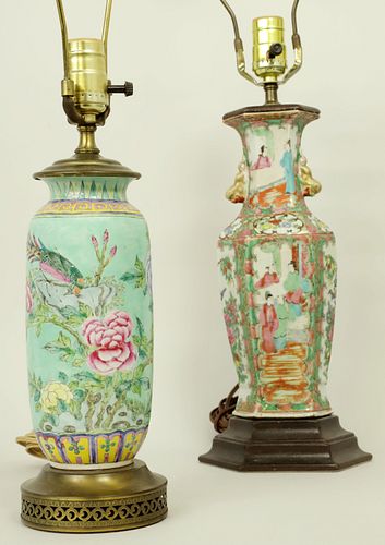 TWO CHINESE ENAMELLED PORCELAIN