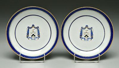 Two Chinese export armorial
