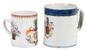 TWO CHINESE EXPORT ARMORIAL PO