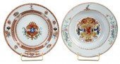 TWO CHINESE EXPORT ARMORIAL PO