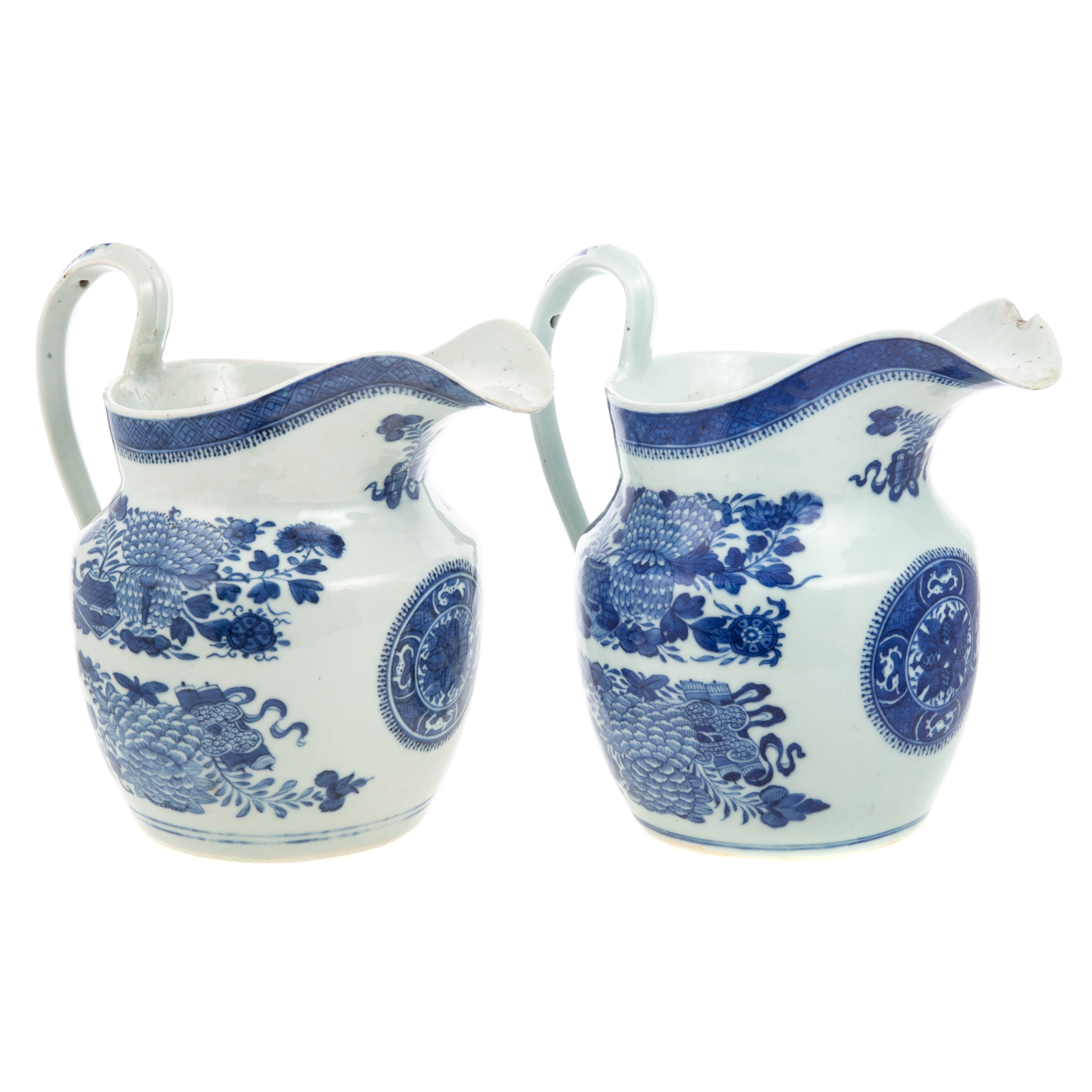 TWO CHINESE EXPORT BLUE FITZHUGH
