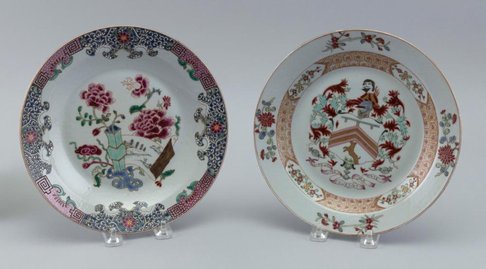 TWO CHINESE EXPORT FAMILLE ROSE