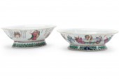 TWO CHINESE EXPORT FAMILLE ROS