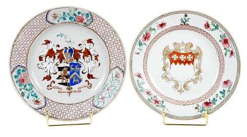 TWO CHINESE EXPORT FAMILLE ROSE