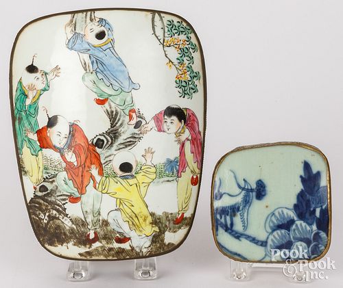 TWO CHINESE EXPORT FRAGMENT