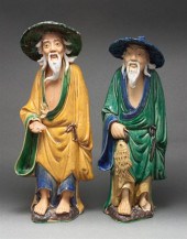Two Chinese Export glazed terr