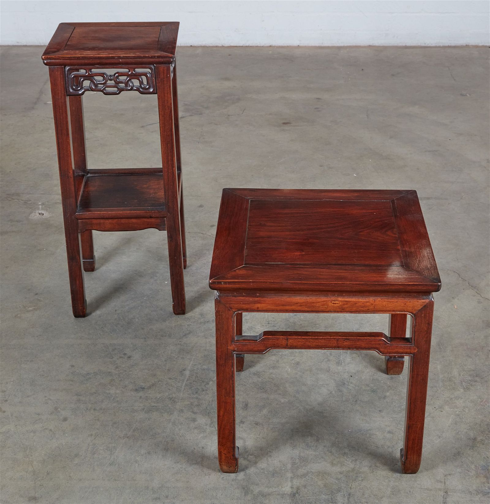 TWO CHINESE EXPORT HARDWOOD