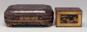 Two Chinese export lacquer box