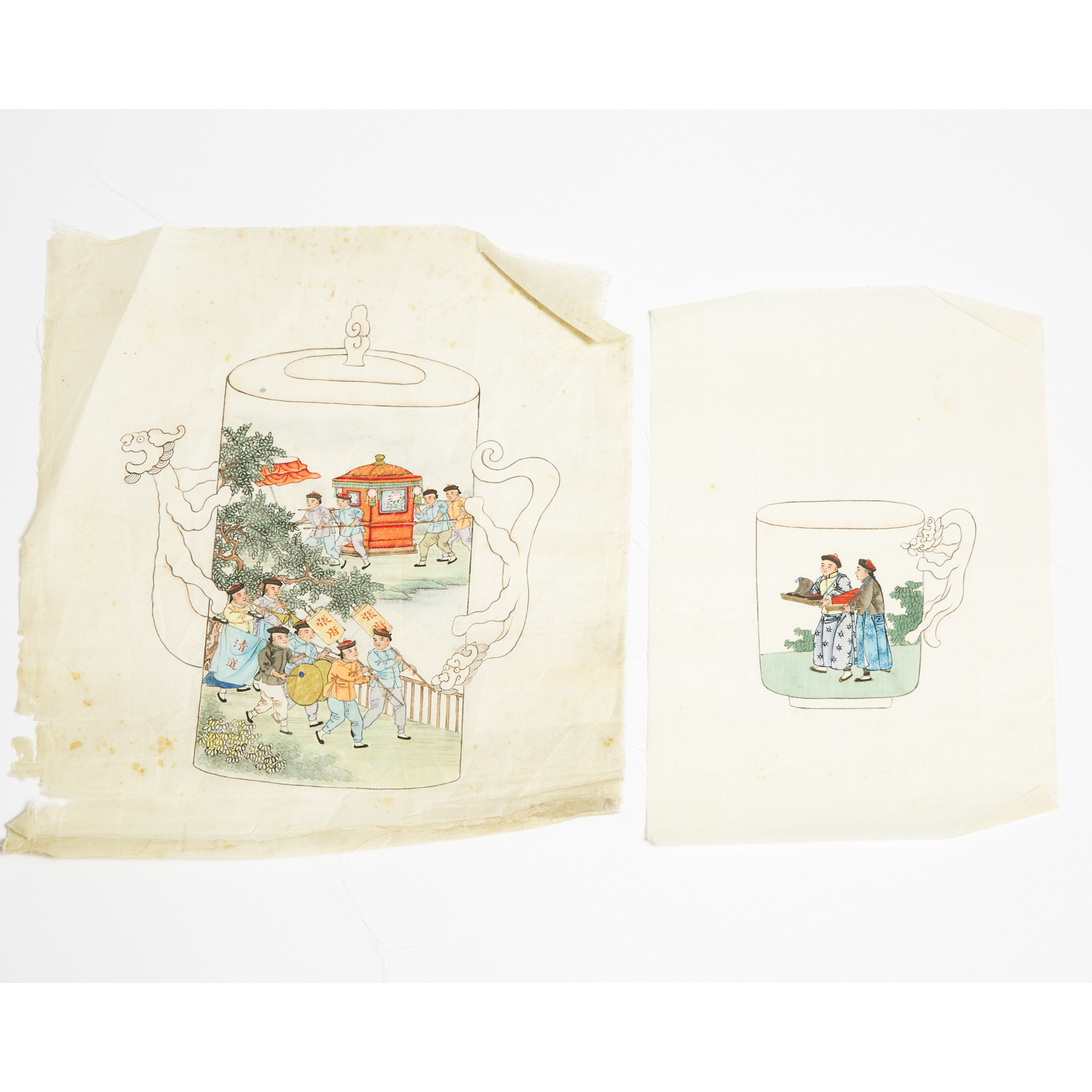 Two Chinese Export 'Porcelain