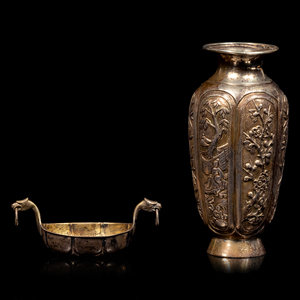 Two Chinese Export Silver Wares