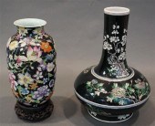 TWO CHINESE FAMILLE NOIR PORCE