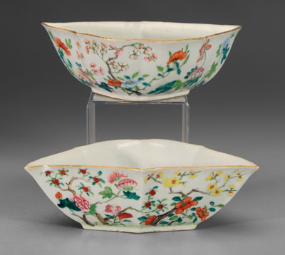 Two Chinese famille rose bowls:
