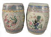 TWO CHINESE FAMILLE ROSE GARDE