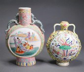 TWO CHINESE 'FAMILLE ROSE' MOO