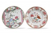 TWO CHINESE FAMILLE ROSE PLATE