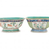 Two Chinese Famille Rose Porce