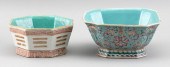 TWO CHINESE FAMILLE ROSE PORCE