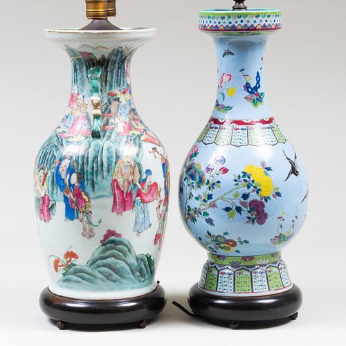 TWO CHINESE FAMILLE ROSE