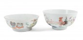 TWO CHINESE FAMILLE ROSE RICE