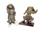 TWO CHINESE FIGURAL WARRIOR EA